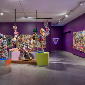 Paul Yore in 'Paul Yore: WORD MADE FLESH', Australian Centre for Contemporary Art, Melbourne, 2022. Photography by Andrew Curtis