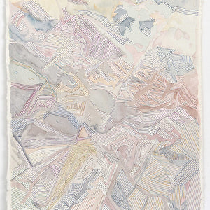 Amy Joy Watson, Callisto, 2016, metallic thread and watercolour on paper, 38 x 29 cm