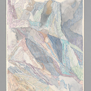 Amy Joy Watson, Fukuroda, 2015, watercolour and metallic thread on paper, 50 x 35 cm
