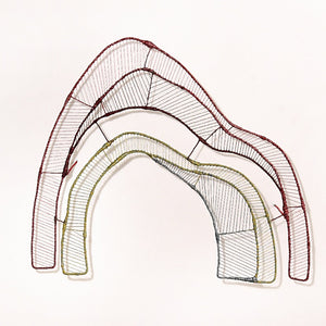 Amy Joy Watson, Hills 2, 2019 wire, paper, metallic thread, 65 x 75 x 23 cm