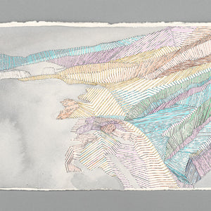  Amy Joy Watson, Niagara Morning, 2015, watercolour and metallic thread on paper, 19 x 28 cm