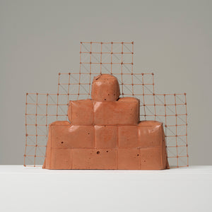 Anna Horne, Build it Up, Tear it Down #1, 2023, concrete, wire mesh and paint, 31 x 40 x 8 cm. Photography by Sam Roberts