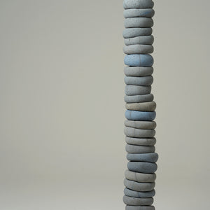 Anna Horne, Got the Blues, 2023, concrete, steel stand and paint, 158 x 18 x 18 cm. Photography by Sam Roberts