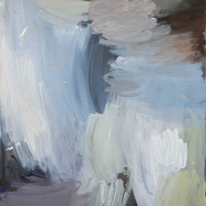 Bridie Gillman, It rolled in. It lit up the dark, 2021, oil on linen, 183 x 137 cm