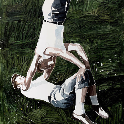 Clara Adolphs, Upside Down, 2019, oil on linen, 115 x 102 cm