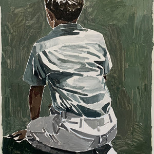 Clara Adolphs, Silent Reply (Boy II), 2023, oil on linen, 109 x 79 cm