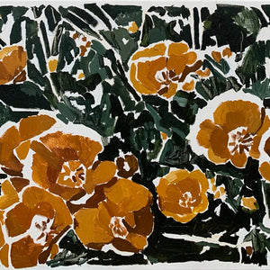 Clara Adolphs, Silent Reply (Californian Poppy II), 2023, oil on linen, 61 x 92 cm