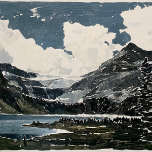 Clara Adolphs, Silent Reply (Mountain), 2023, oil on linen, 179 x 256 cm