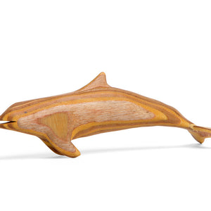 David Booth [Ghostpatrol], Dolphin for Holding, 2019, marine ply and beeswax, 26 x 8 x 9 cm