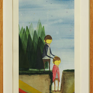 David Booth [Ghostpatrol], Bury bury bury, 2011, watercolour & pencil on paper, 61 x 30 cm