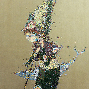 David Booth [Ghostpatrol], Cetaceans (54 million plus), 2010, acrylic on linen, 214 x 106 cm