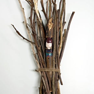 David Booth [Ghostpatrol], Protect two, 2012, acrylic on wood, 62 x 5 cm