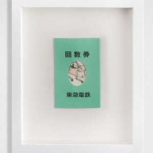 David Booth [Ghostpatrol], Tokyo Tickets (Cat Craft), 2015, mixed media, 15 x 13 cm