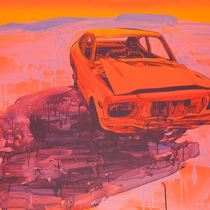 James Dodd, Dead Mazda, 2012, acrylic on canvas, 76 x 102 cm