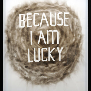 Elvis Richardson, Because I am Lucky, 2010, soot on paper, 80 x 60 cm