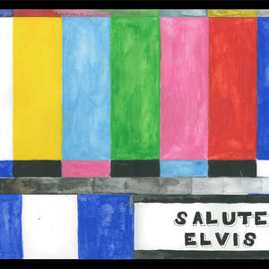 Elvis Richardson, Televisuals: Salute Elvis, 2008, coloured and led pencil on paper, 30 x 42 cm