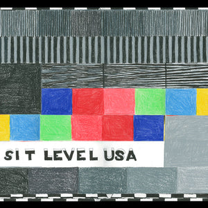 Elvis Richardson, Televisuals: Sit Level USA, 2008, coloured and led pencil on paper, 30 x 42 cm