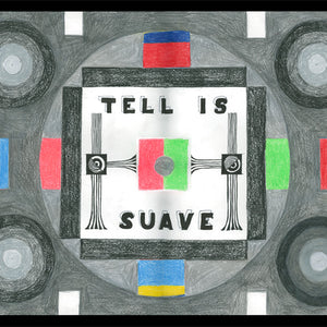 Elvis Richardson, Televisuals: Tell is Suave, 2008, coloured and led pencil on paper, 30 x 42 cm