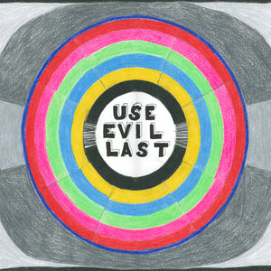 Elvis Richardson, Televisuals: Use Evil Last, 2008, coloured and led pencil on paper, 30 x 42 cm
