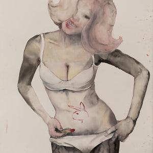 Fiona McMonagle, Branded, 2021, watercolour, ink and gouache on paper, 115 x 157 cm
