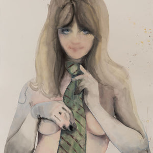 Fiona McMonagle, Executive Bunny, 2021, watercolour, ink and gouache on paper, 115 x 157 cm