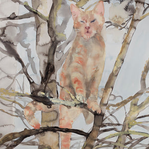 Fiona McMonagle, Ginger Tom, 2015, watercolour, ink, and gouache on paper, 90 x 65 cm