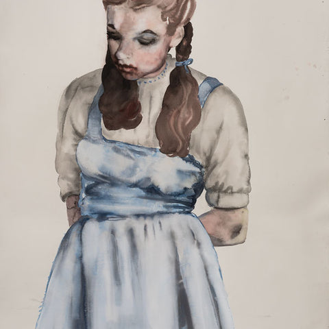 Fiona McMonagle, The Exploitation of Frances Ethel Gumm, 2019, watercolour, gouache and ink on paper, 150 x 115 cm