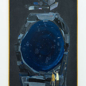 David Booth [Ghostpatrol], Hammerson & Hubble BFF, 2013, acrylic & pencil on linen, 70 x 40 cm