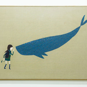 David Booth [Ghostpatrol], Cetacean voyager records star, 2013, acrylic on linen, 87 x 122 cm