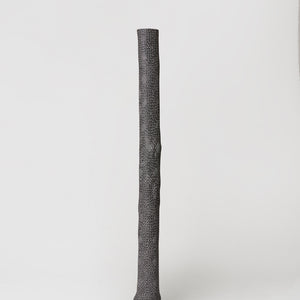 Garawan Wanambi, Marraŋu (1501-17), 2017, natural pigment with synthetic polymer fixative on hollow pole, 225 x 17 cm