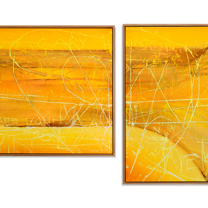 James Dodd, Gary, 2016, acrylic on linen, 2 panels of 61 x 76.5 cm and 76.5 x 61 cm