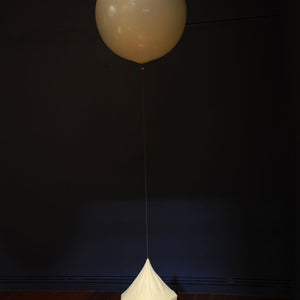 Amy Joy Watson, Floating Sequence (detail), 2013, balsa wood, watercolour, polyester thread, helium balloons, lead weights, Art Gallery of South Australia