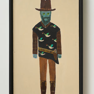 Marc Etherington, Cowboy #1, 2022, acrylic on board, 49 x 31 x 3 cm 