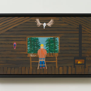 Marc Etherington, In the Studio, 2022, acrylic on canvas, 29 x 54.5 cm
