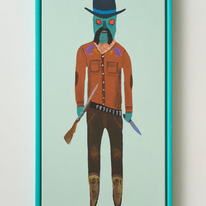 Marc Etherington, Zombie Cowboy #1, 2022, acrylic on canvas, 64.5 x 34 cm