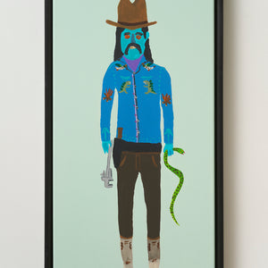 Marc Etherington, Zombie Cowboy #2, 2022, acrylic on canvas, 64.5 x 34 cm