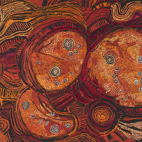 Nyunmiti Burton, Untitled (150-22AS), 2022, acrylic on linen,  197 x 122 cm