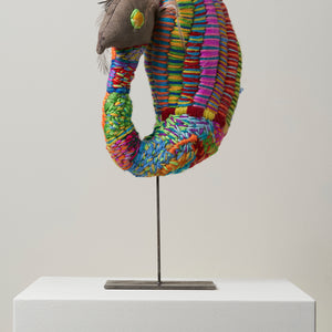 Roxanne Petrick, Bird, 2022, mixed media and emu feathers, 56 x 34 x 13 cm irreg.