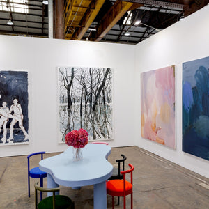Clara Adolphs, Bridie Gillman, and design studio DANIEL EMMA for Hugo Michell Gallery at Sydney Contemporary Art Fair, Carriageworks, 2022. Photo by Document Photography
