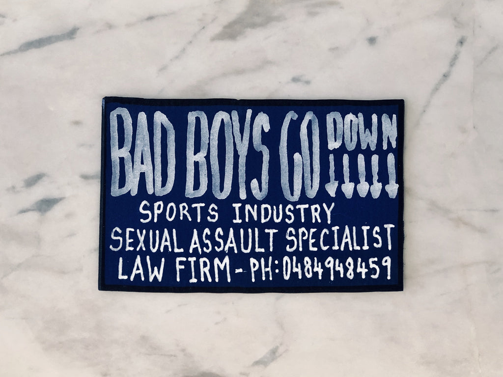 Lucas Grogan 'Bad Boys Go Down' business card