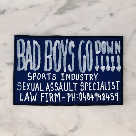 Lucas Grogan 'Bad Boys Go Down' business card