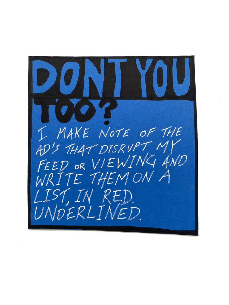 Lucas Grogan 'Don’t You Too?' original artwork