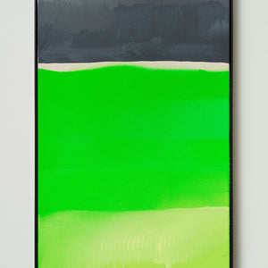 James Dodd, Envy Meditation, 2021, acrylic on canvas, powder coated steel frame, 57.5 x 37 cm