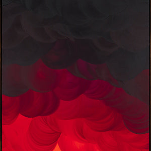  James Dodd, Mill Painting (Black and Red Violet), 2018, acrylic on canvas, 140 x 100 cm