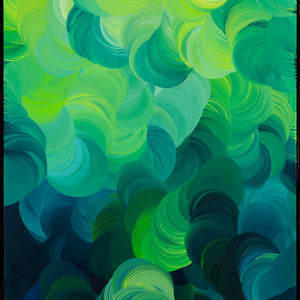 James Dodd, Mill Painting (Deep Green), 2018, acrylic on canvas, 140 x 100 cm