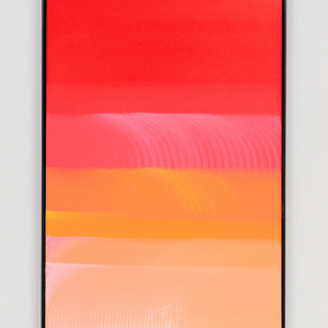 James Dodd, Red Meditation, 2021, acrylic on canvas, powder coated steel frame, 57.5 x 37 cm