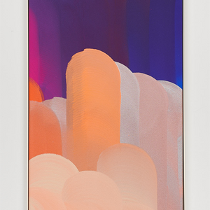 James Dodd, Rising Meditation, 2021, acrylic on canvas, powder coated steel frame, 79 x 49 cm