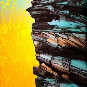 James Dodd, Blue Rock Study, 2012, acrylic on board, 61 x 46 cm