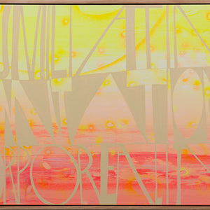 James Dodd, The humiliating limitations of corporeality, 2015, acrylic and enamel on canvas, 61 x 102 cm