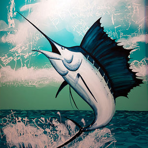 James Dodd, Sailfish, 2012, acrylic on canvas, 154 x 112 cm